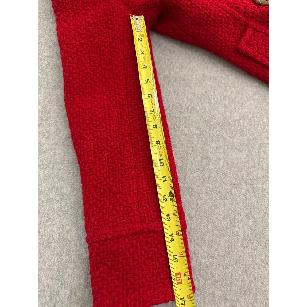 Trina Turk Red Boucle Wool Pea coat -Size 2 - Picture 11 of 11